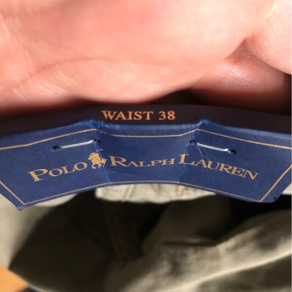 Polo Ralph Lauren New Army Green Flat Front Chino Shorts Size 38 - Picture 12 of 12